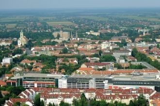 Бекешчаба с высоты.