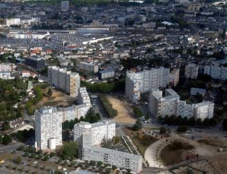 Город Шатору с высоты.