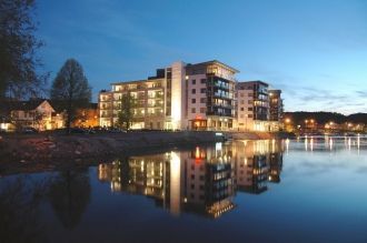 Порсгрунн ночью.