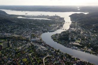 Порсгрунн с высоты.