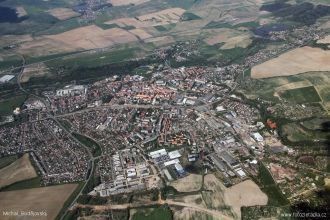 Рокицани - Фото города сверху.