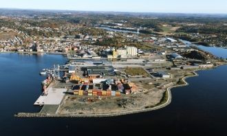 Панорама города Ларвик.