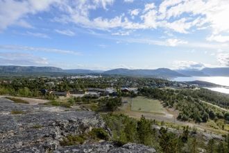 Вид на город Альта, Норвегия.