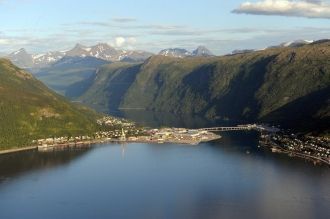 Город Нарвик, Северная Норвегия.