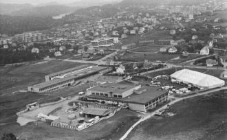 Старинная фотография города Хёугесунн.