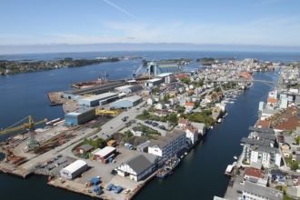 Хёугесунн с высоты.