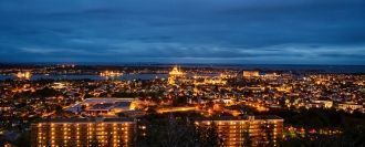 Ночные очни города&nbsp;Хёугесунн.