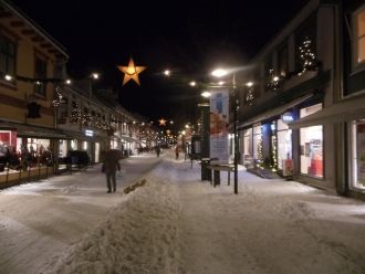 Фотография зимней ночью. Лиллехаммер, Но