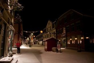 Ночной город, Лиллехаммер, Норвегия.