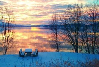 Зима в Харстаде, Норвегия.