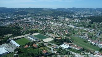 Вид на город Визела с высоты.