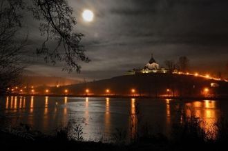 Ночной вид Ждяра-над-Сазавоу.&nbsp;