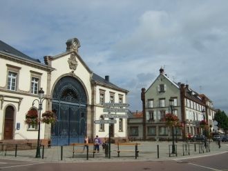 Площадь города Агно. Франция.