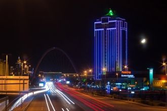 Ночная Астана.