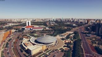 Астана - вид с высоты.