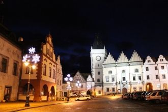 Вид ночного города Табор.
