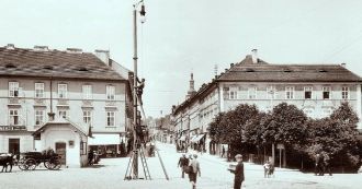 Старое фото города Табор.