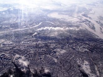 Улан-Удэ с высоты птичьего полета.