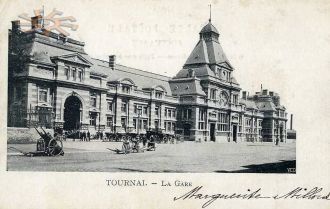 Историческое изображение вокзала в Турне