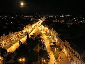 Ночные улицы. Прешов, Словакия