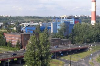 Промышленная часть города Сосновец.