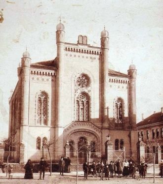 Синагога города Ньиредьхаза в прошлом.