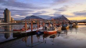 Порт города Акранес.