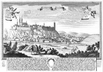 Историческое изображение города Веспрем.