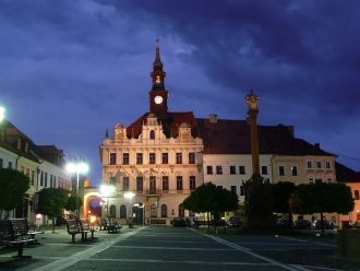 Ночной город Ческа-Липа.