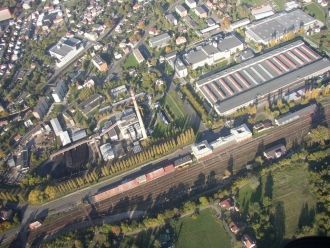 Фото с высоты города Варнсдорф.