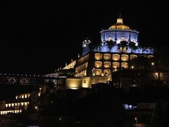 Вид на ночной город Вила-Нова-ди-Гая.