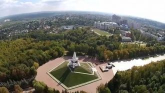 Город Брянск с высоты.