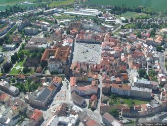 Йичин, Чехия. Город с высоты птичьего по