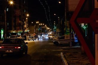 Ночные улицы Читы.