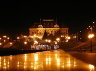 Ночной город.  Камышин, Волгоградская об