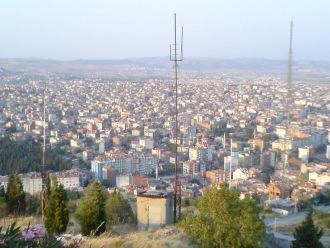 Город Балыкесир с высоты.