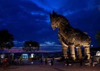 Ночной вид Чанаккале