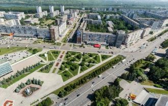 Город  Новокузнецк с высоты.