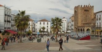 Площадь Mayor в Касересе.