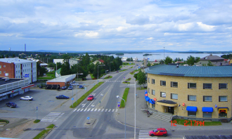 Кемиярви с высоты птичьего полета.