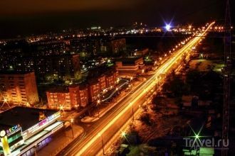 Ночной вид на ул. Чапаева .Петрозаводски