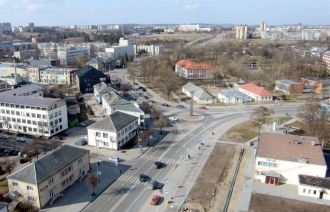 Литва. Йонава. Панорама города.