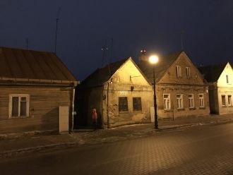 Прогулка по ночному городу Йонава.