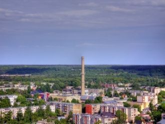 Вид на город Ионава. Литва.