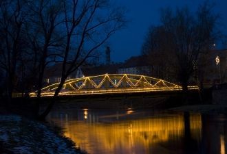 Ночные пейзажи города Шилуте.