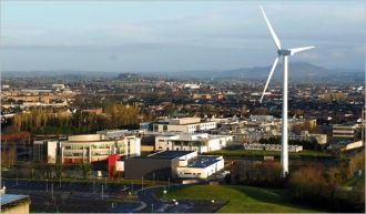 Город Дандолк с высоты.