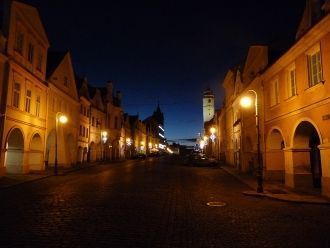 Ночные улицы Домажлице