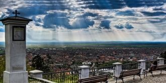 Вид на Вршац с высоты