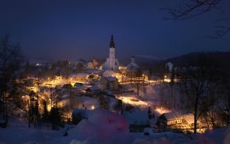 Зимняя ночь в Есенике