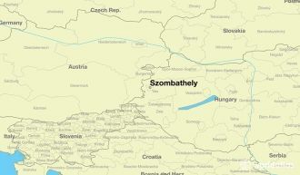 Сомбатхей на карте Венгрии.